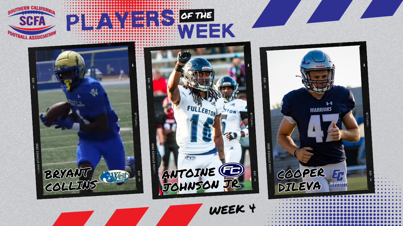 Collins named SCFA Offensive Player of the Week